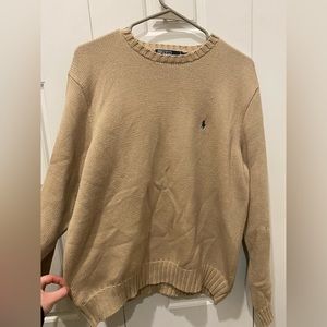 Size medium men’s tan polo knit sweater.